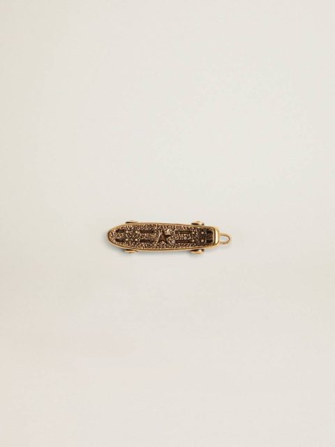 Men Jewelry Golden Goose Old Gold Men's Lace Accessory In Old Gold Color In The Shape Of A Skateboard