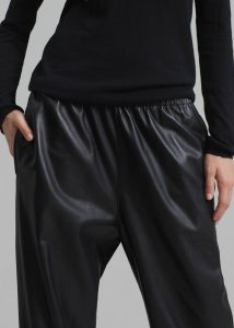 Men Kevin Leather Trousers - Black The Frankie Shop Black Bottoms - Image 3