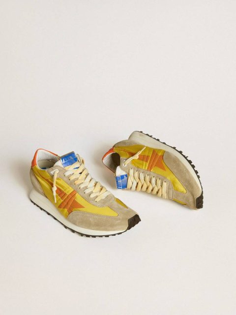 Men Men’s Marathon With Yellow Nylon Upper And Orange Star Marathon Golden Goose - Image 2