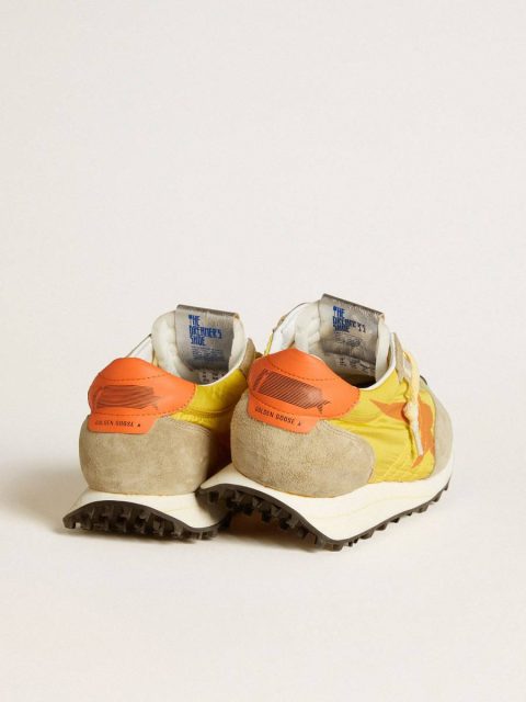 Men Men’s Marathon With Yellow Nylon Upper And Orange Star Marathon Golden Goose - Image 5