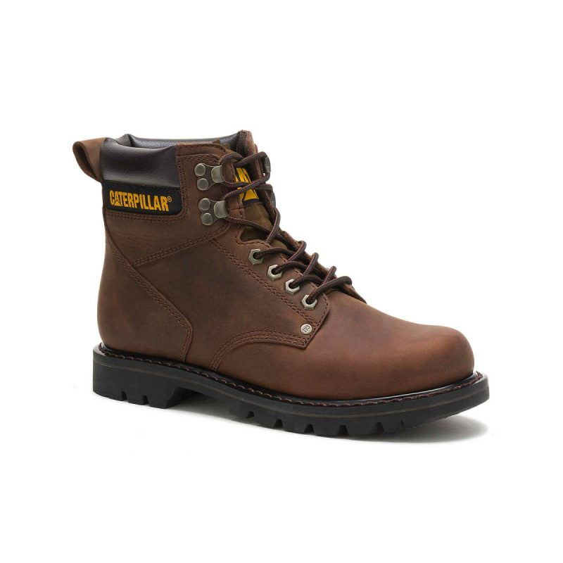 Men Men's Second Shift Work Boot Dark Brown Cat Boots - Image 3