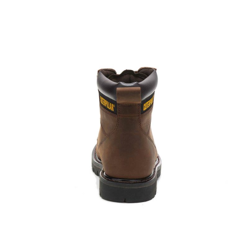 Men Men's Second Shift Work Boot Dark Brown Cat Boots - Image 5