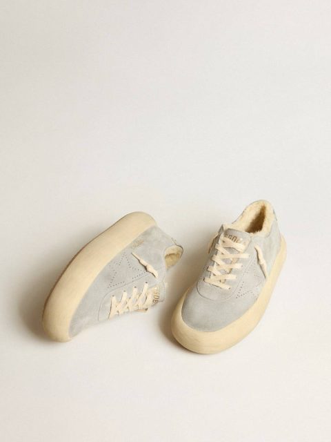Men Men’s Space-Star Shoes In Ice-Gray Suede With Shearling Lining Space-Star Golden Goose - Image 2