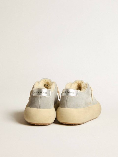 Men Men’s Space-Star Shoes In Ice-Gray Suede With Shearling Lining Space-Star Golden Goose - Image 4