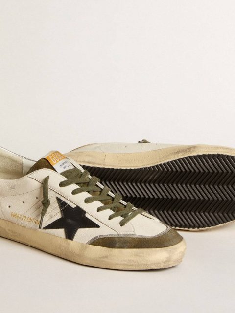Men Men's Super-Star Ltd In Nappa Leather With Black Leather Star And Silver Heel Tab Super-Star Golden Goose - Image 4