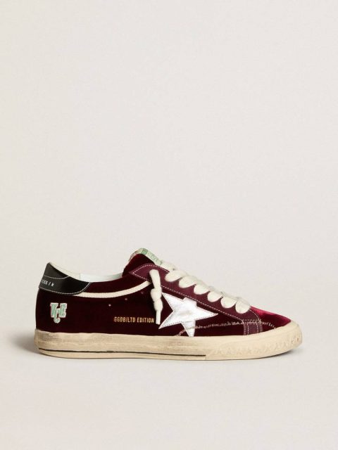 Men Men’s Super-Star Ltd In Velvet With Metallic Leather Star And Heel Tab Super-Star Golden Goose