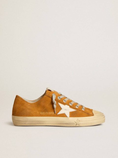 Men Men's V-Star Ltd In Camel Suede With A Milk-White Leather Star V-Star Golden Goose
