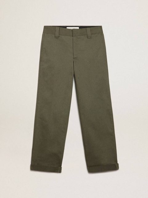 Men Military-Green Golden Collection Chinos Military Green Jeans & Pants Golden Goose