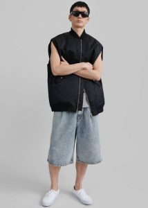 Men Otto Denim Bermuda Shorts - Blue Blue Bottoms The Frankie Shop