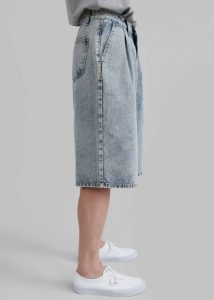 Men Otto Denim Bermuda Shorts - Blue Blue Bottoms The Frankie Shop - Image 3