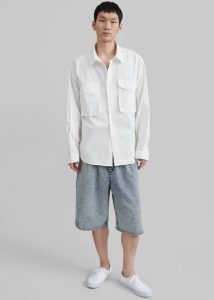 Men Otto Denim Bermuda Shorts - Blue Blue Bottoms The Frankie Shop - Image 4