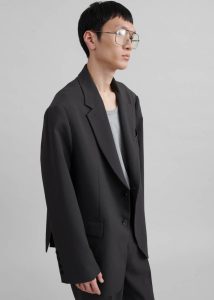 Men Outerwear Grey Beo Blazer - Dark Grey The Frankie Shop - Image 2