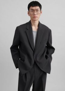 Men Outerwear Grey Beo Blazer - Dark Grey The Frankie Shop