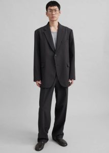 Men Outerwear Grey Beo Blazer - Dark Grey The Frankie Shop - Image 3