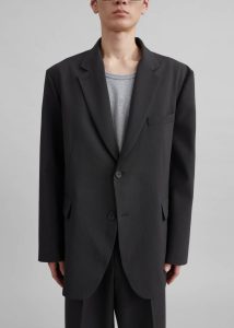 Men Outerwear Grey Beo Blazer - Dark Grey The Frankie Shop - Image 4
