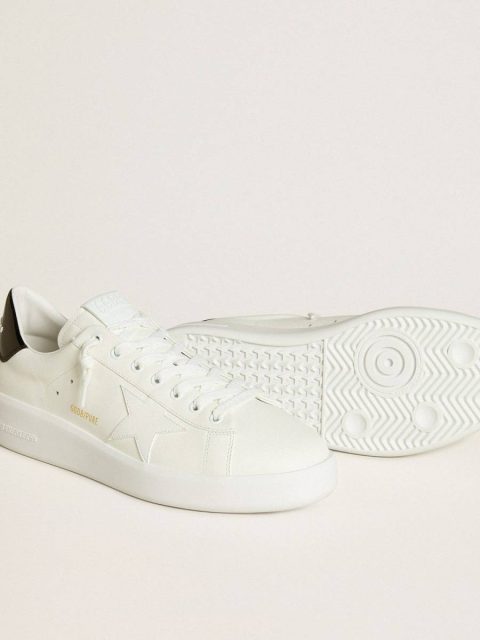 Men Purestar Golden Goose Optical White Men’s Purestar With Leather Star And Black Patent Leather Heel Tab - Image 3