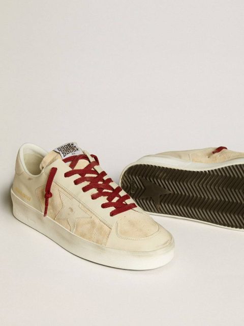 Men Stardan Golden Goose Men’s Stardan Ltd In Suede With Patent White Leather Star And Heel Tab - Image 3