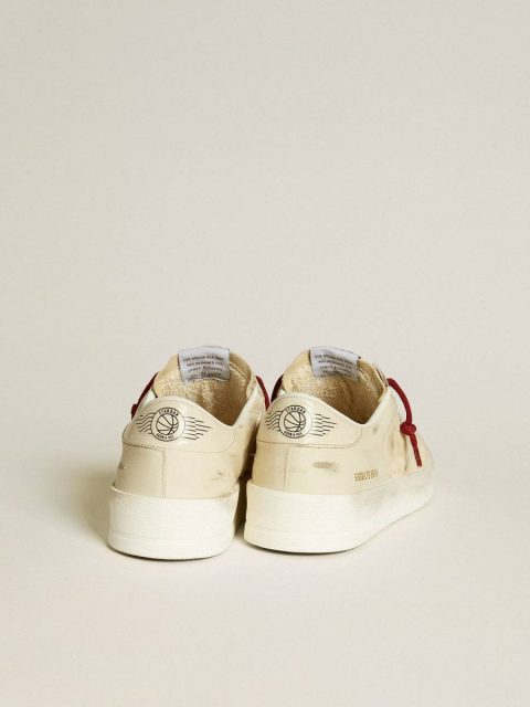 Men Stardan Golden Goose Men’s Stardan Ltd In Suede With Patent White Leather Star And Heel Tab - Image 4