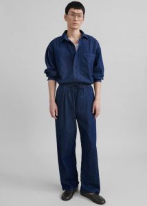 Men Tanner Denim Pants - Raw Wash Bottoms Blue The Frankie Shop - Image 3
