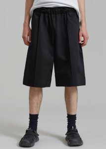 Men The Frankie Shop Black Adan Bermuda Shorts - Black Bottoms - Image 2