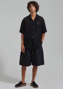 Men The Frankie Shop Black Adan Bermuda Shorts - Black Bottoms