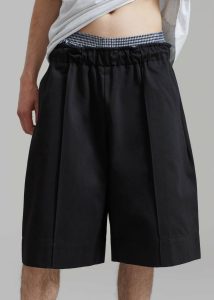 Men The Frankie Shop Black Adan Bermuda Shorts - Black Bottoms - Image 3