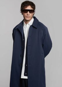 Men The Frankie Shop Blue Outerwear Emil Trench - Navy - Image 2