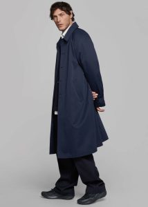 Men The Frankie Shop Blue Outerwear Emil Trench - Navy - Image 3