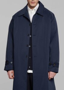 Men The Frankie Shop Blue Outerwear Emil Trench - Navy - Image 4