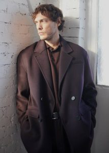Men The Frankie Shop Outerwear Purple Harry Wool Blazer - Dark Plum