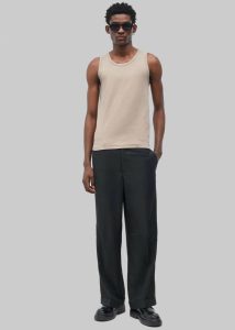 Men Tops Beige The Frankie Shop Samsøe Samsøe Salars Tank Top - Greige - Image 3
