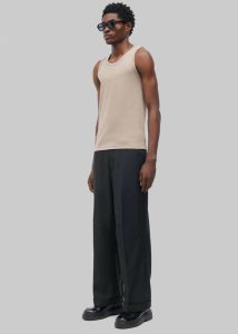 Men Tops Beige The Frankie Shop Samsøe Samsøe Salars Tank Top - Greige - Image 4