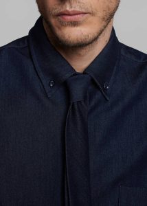 Men Tops Mason Button Up Shirt - Indigo The Frankie Shop Blue - Image 4