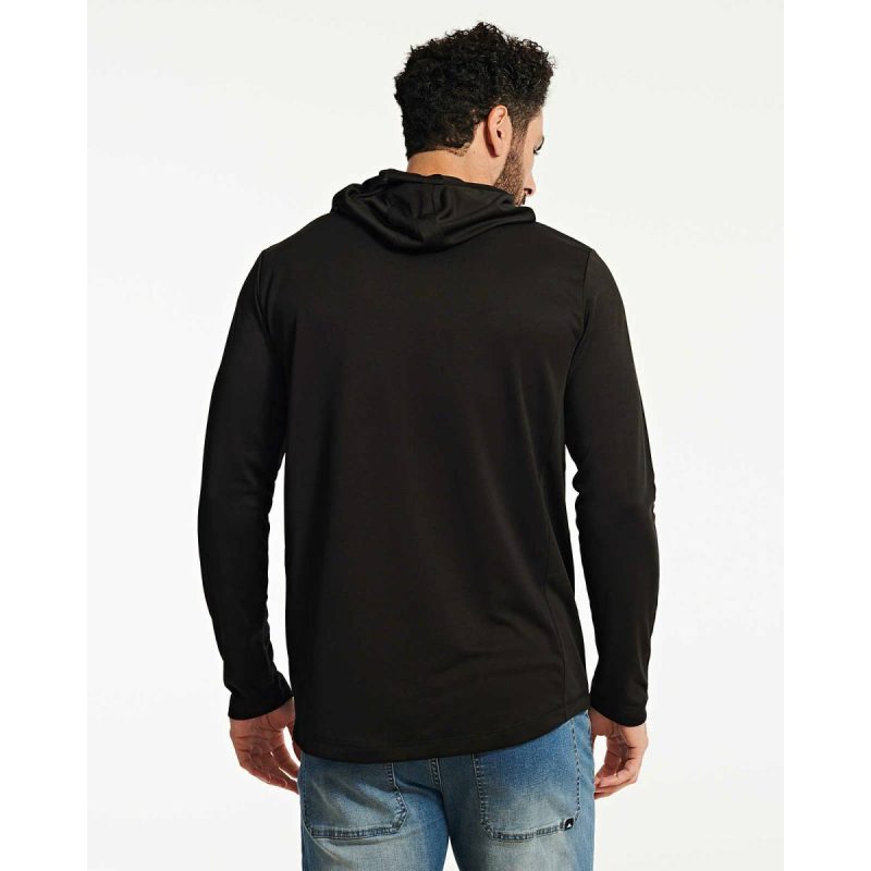 Men Tops & Outerwear Cat Men's Coolmax Lightweight Pullover Hoodie Black - Image 3