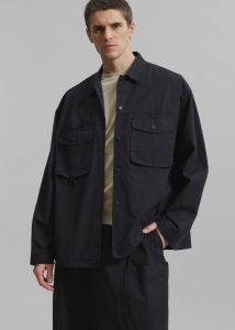 Men Tops The Frankie Shop Black Jameson Button Up Shirt - Black
