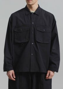 Men Tops The Frankie Shop Black Jameson Button Up Shirt - Black - Image 3