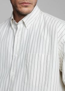Men Tops The Frankie Shop Multi Sinclair Poplin Shirt - White/Black Stripe - Image 3