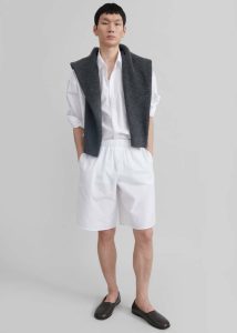 Men White Matthias Boxer Bermuda Shorts - White Bottoms The Frankie Shop