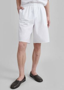 Men White Matthias Boxer Bermuda Shorts - White Bottoms The Frankie Shop - Image 3