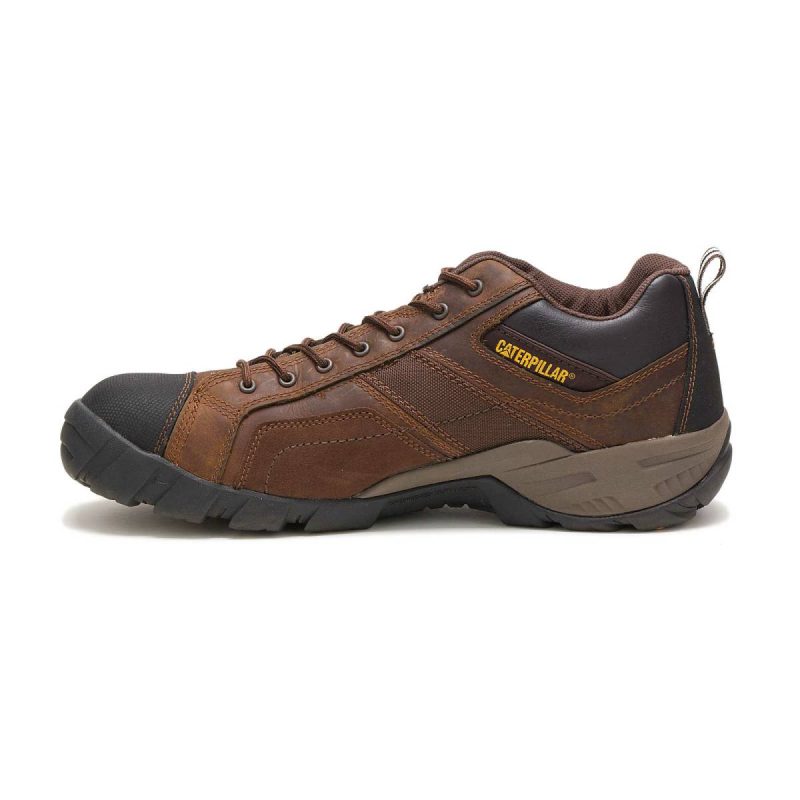 Men's Argon Composite Toe Work Shoe Men Shoes Dark Brown Cat - Image 3