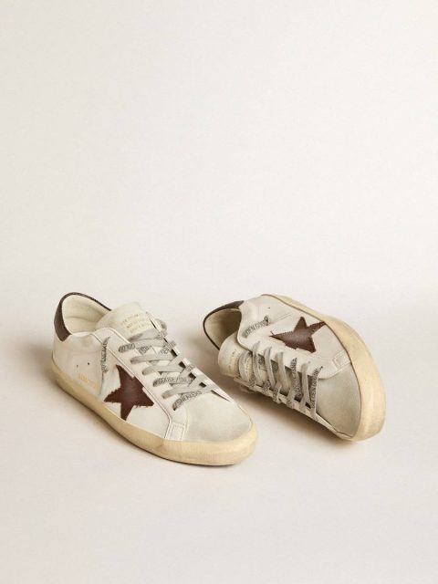 Men's Bio-Based Super-Star With Canvas Star And Dark Brown Leather Heel Tab Men Golden Goose Super-Star - Image 2
