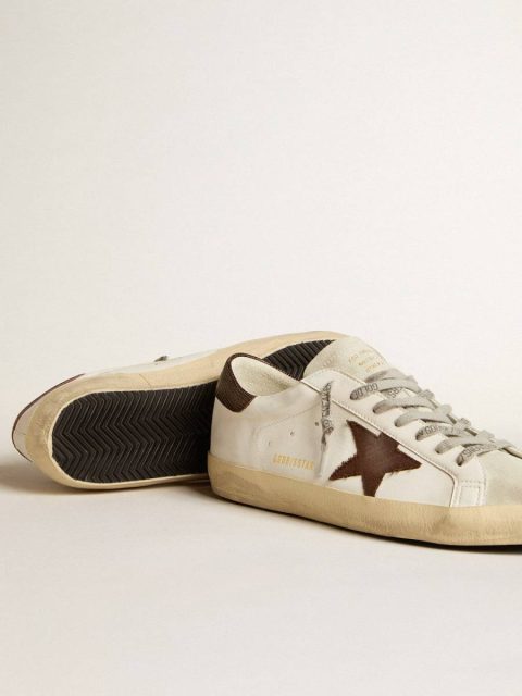 Men's Bio-Based Super-Star With Canvas Star And Dark Brown Leather Heel Tab Men Golden Goose Super-Star - Image 4