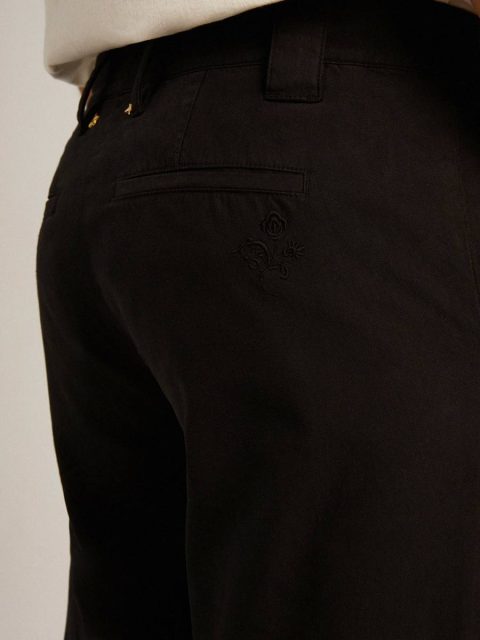 Men's Black Cotton Chinos Men Golden Goose Black Jeans & Pants - Image 5