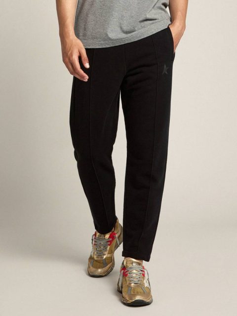 Men's Black Joggers With Star On The Front Black Jeans & Pants Golden Goose Men - Image 3