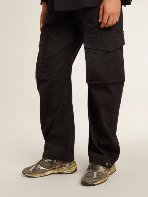 Men’s Dad-Star In Suede And Nylon With Khaki Leather Star And Heel Tab Golden Goose Men Dad-Star - Image 3