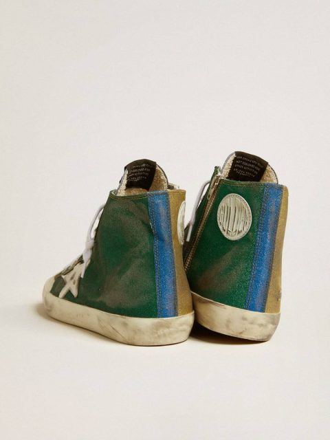 Men’s Francy Lab In Golden Glitter With White Leather Star Golden Goose Men Francy - Image 4