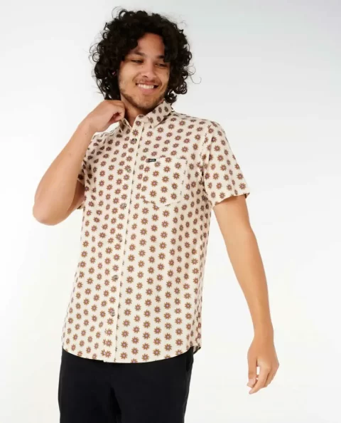 Mens Fun Times Ditsy Short Sleeve Shirt Rip Curl Shirts & Flannels