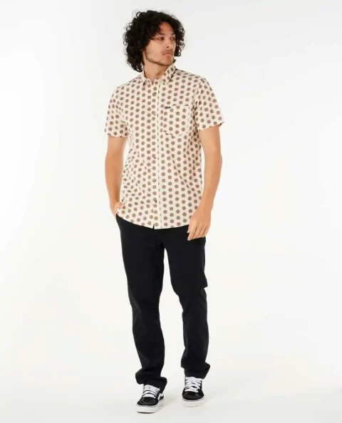 Mens Fun Times Ditsy Short Sleeve Shirt Rip Curl Shirts & Flannels - Image 4
