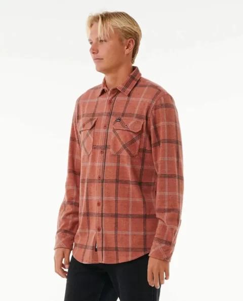 Mens Grid Long Sleeve Shirt Rip Curl Clothing - Image 2