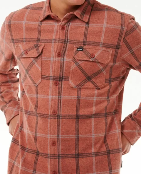 Mens Grid Long Sleeve Shirt Rip Curl Clothing - Image 5